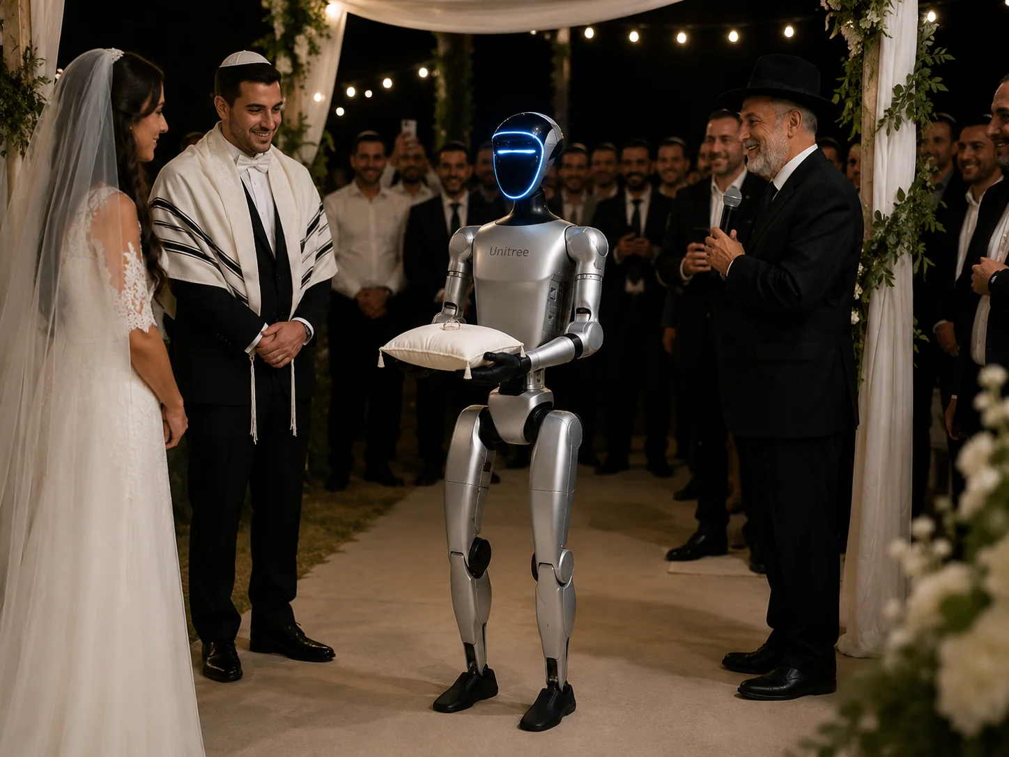 רובוט Unitree G1 בחתונה